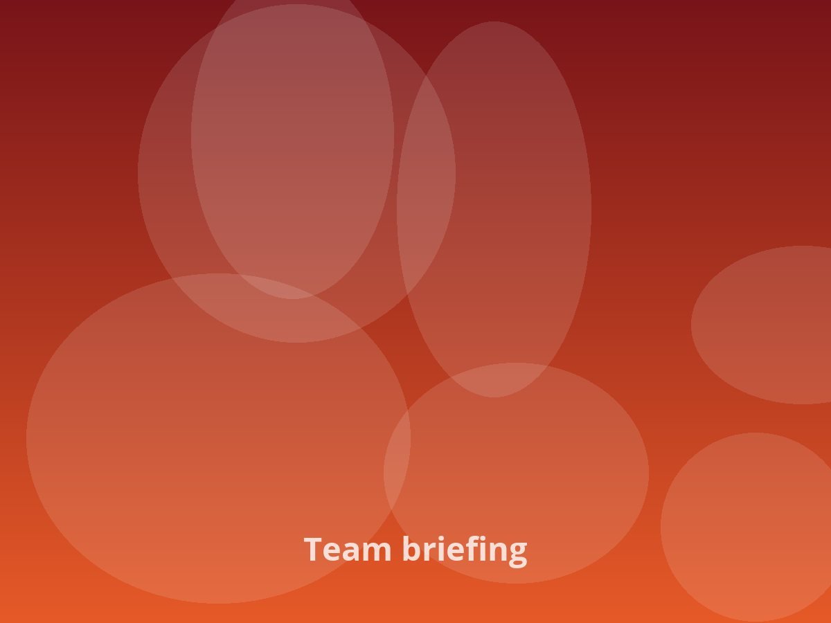 Team briefing