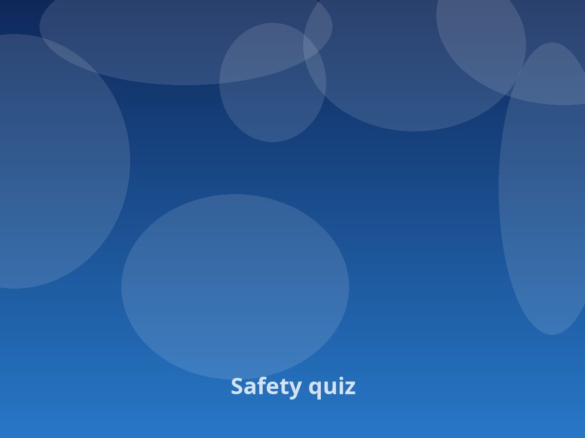 Safety quiz